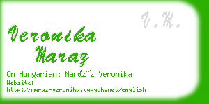 veronika maraz business card